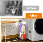 SuoXing 5 Tier Rolling Cart with Wheels,Clear Bathroom Storage Organizer,Narrow Laundry Room Storage and Utility Cart Mobile Shelving Unit,Slim Snack,Craft,Book Dorm Storage Cart for Small Spaces