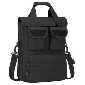 ArcEnCiel Laptop Tactical Messenger Bag Men MOLLE Sling Pack Briefcase Gear Handbags Utility Carry Satchel(Black)