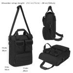 ArcEnCiel Laptop Tactical Messenger Bag Men MOLLE Sling Pack Briefcase Gear Handbags Utility Carry Satchel(Black)