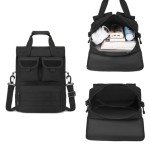 ArcEnCiel Laptop Tactical Messenger Bag Men MOLLE Sling Pack Briefcase Gear Handbags Utility Carry Satchel(Black)