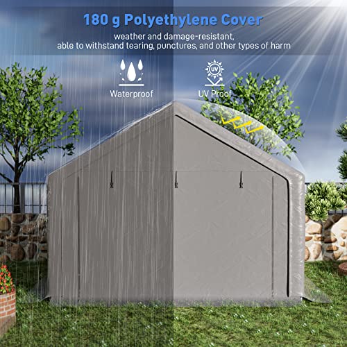 10x10 ft Portable Shed for Outdoor Tool Storage