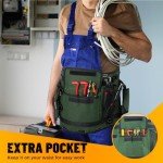 Tool Bag，Roll Up Tool Bag, Heavy Duty Portable Tool Organizer with and 4 detachable and secure zipper pockets,2 detachable transparent pockets,Gift for Dads, Mechanics