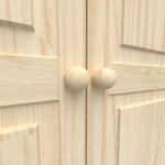 From the Tree Furniture Storage Cabinet 2 Doors Solid Wood - Adjustable Shelves, Pantry, Linen Closet & Laundry Offers Ample Organization (Unfinished)