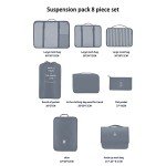 SUIUOI 8 Pieces Suitcase Organiser Set, Travel Clothes Bags, Waterproof Suitcase Organiser Packing Bags, Travel Organiser Bag, Travel Luggage Clothes Bag for Clothes/Cosmetics/Shoes/Cables