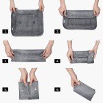 SUIUOI 8 Pieces Suitcase Organiser Set, Travel Clothes Bags, Waterproof Suitcase Organiser Packing Bags, Travel Organiser Bag, Travel Luggage Clothes Bag for Clothes/Cosmetics/Shoes/Cables