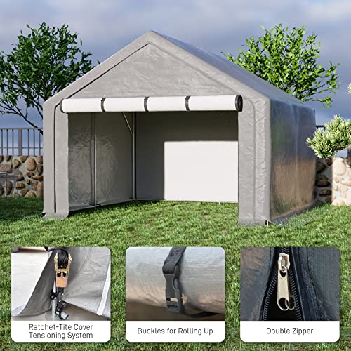 10x10 ft Portable Shed for Outdoor Tool Storage