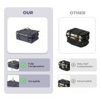 GRANNY SAYS Compression Packing Cubes for Travel, Foldable Hanging Travel Shelves with Mesh Window, Packing Cubes for Carry on Suitcase Organizer, Large Travel Organizer Bags for Luggage, Grey