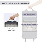 GRANNY SAYS Compression Packing Cubes for Travel, Foldable Hanging Travel Shelves with Mesh Window, Packing Cubes for Carry on Suitcase Organizer, Large Travel Organizer Bags for Luggage, Grey