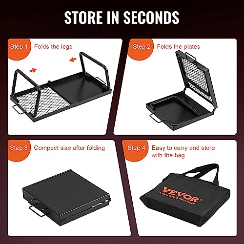 VEVOR Portable Folding Campfire Grill with Carrying Bag