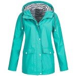 Womens Coat New Order Womens Rain Coat Waterproof Active Outdoor Rain Jacket Lightweight Zip Up Fall Winter Raincoat Windbreaker With Hood 1-Mint Green 5XL My Orders