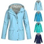 Womens Coat New Order Womens Rain Coat Waterproof Active Outdoor Rain Jacket Lightweight Zip Up Fall Winter Raincoat Windbreaker With Hood 1-Mint Green 5XL My Orders