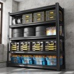 LLIIFFEE Storage Shelves 2000LBS Heavy Duty Garage Shelving Adjustable 5 Tier Metal Shelving Unit Industrial Utility Rack for Garage Storage, Basement, Warehouse Organization (12" D*28" W*63" H)