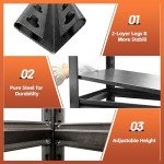 LLIIFFEE Storage Shelves 2000LBS Heavy Duty Garage Shelving Adjustable 5 Tier Metal Shelving Unit Industrial Utility Rack for Garage Storage, Basement, Warehouse Organization (12" D*28" W*63" H)