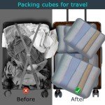 YUSWBCO Packing Cubes for Travel 6 Set Travel Cubes for Packing Suitcase Organizer Lightweight Travel Packing Cubes Travel Packing Organizers (Gray)