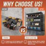 LLIIFFEE Storage Shelves 2000LBS Heavy Duty Garage Shelving Adjustable 5 Tier Metal Shelving Unit Industrial Utility Rack for Garage Storage, Basement, Warehouse Organization (12" D*28" W*63" H)