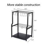YueTong Garden Tool Organizer Heavy Duty,Yard Tool Tower Rack,Garage Storage Organization for Long Handle Tools,Rake,Brooms,Extra Hooks for Small Shovel,Shear.All Metal,Free Standing.
