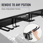 Aking Ace Wall Mount Tool Storage Rack, Heavy Duty Garage Storage Tool Organizer, Garden Tool Wall Hooks and Hangers, Hold Up to 350lbs Black