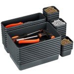 TaoTazon 48PCS Tool Box Organizer Tray Divider, Toolbox Desk Drawer Organizer with 3 Sizes, Organization and Storage Toolbox for Garage Accessories