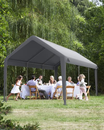 Portable 13'x20' Carport Garage with Steel Poles