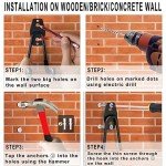 KOFANI Garage Hooks, 16 Pack Steel Heavy Duty Garage Storage Hooks with Anti-Slip Coating, Utility Garage Wall Mount Hooks for Hanging Bike, Ladder and Garden Tools