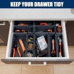 TaoTazon 48PCS Tool Box Organizer Tray Divider, Toolbox Desk Drawer Organizer with 3 Sizes, Organization and Storage Toolbox for Garage Accessories