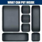 TaoTazon 48PCS Tool Box Organizer Tray Divider, Toolbox Desk Drawer Organizer with 3 Sizes, Organization and Storage Toolbox for Garage Accessories