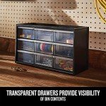 Craftsman Plastic Storage Organizer Bin System, 9 Compartment, Modular, Home Office
