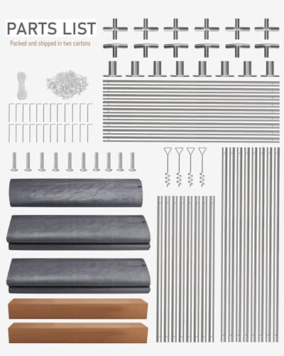 Portable 13'x20' Carport Garage with Steel Poles