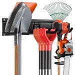 Garage Garden Tool Storage Rack Organizer Wall Mount, Yard Shovel Rack Holder Organization, Heavy-Duty Extra Width Panels for Hanging Landscaping Equipment,Ladders,Sport Gears,Hoses,Lawn Trimmer