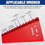WORKPRO 2-Pack Magnetic Wrench Organizer, 12-Piece Wrench Holder Set for Tool Box Drawer Chest, Premium Quality Wrench Rack Tool Trays SAE 1/4" - 15/16" and Metric 6 mm-24 mm