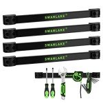 SWANLAKE 12" Magnetic Tool Holder Strip,Metal Tool Magnet Bar for Garage Organization(4PCS)