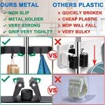 HYRIXDIRECT Broom Holder Wall Mount Broom Organizer Mop Holder Hanger Garden Tool Organizers Storage Rack Garage Laundry Room Organizations and Storage with Hooks Heavy Duty