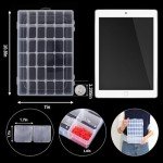 OUTUXED 2pack 36 Grids Clear Plastic Organizer Box Container Craft Storage with Adjustable Dividers for Beads Organizer Art DIY Crafts Jewelry Fishing Tackles with 5 Sheets Label Stickers