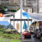 HYRIXDIRECT Broom Holder Wall Mount Broom Organizer Mop Holder Hanger Garden Tool Organizers Storage Rack Garage Laundry Room Organizations and Storage with Hooks Heavy Duty