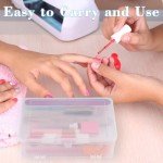 Lokyango Plastic Storage Personal Box for Nail, 2 Pack Double-Layer Nail Implement Storage Box Organizer Case Manicure Tool Box for Nail Pedicure Supply Tools (C-clear-2pcs)