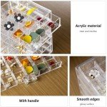 Greentainer Acrylic Jewelry Box with 120 Grid,Clear Earring Storage Organizer with Transparent Lid for 5 Drawer,Stackable Jewelry Box Tray for Women Girls,jewlery Case for Ring Bracelet Necklace