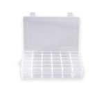 SYMPABASIC SOUFFAHOUSE Plastic Organizer Container Box 36 Compartments Jewelry Storage Box with Adjustable Dividers (1 Pack)