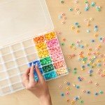 Juvale 3 Pack Bead Storage Organizer Box with 36 Grids and Removable Dividers - Plastic Container Tray for Craft, Jewelry and Earrings