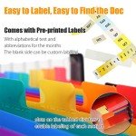 TriMagic Accordian File Folder Organizer, Alphabetical Expanding Filing Folders, A-Z Expandable Accordion File Box with 24 Pockets for Paperwork Paper Keeper Invoice Receipt Bill Document