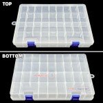 DUOFIRE Plastic Organizer Container Storage Box Adjustable Divider Removable Grid Compartment for Jewelry Beads Earring Container Tool Fishing Hook Small Accessories(34 Grids, White X 1)