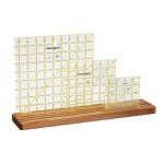 5-Slot Wooden Quilting Ruler Stand and Template Organizer, Sewing Accessories and Supplies 17 x 4 in - Quilting Ruler Holder - Quilting Ruler Rack - Quilting Ruler Template - Quilt Ruler Holder