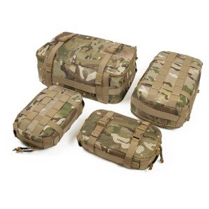 CASONMMAX 4 Set Tactical Packing Cubes ，Compressible Mesh Duffle Storage Bag,Portable Edc Molle Pouch Organizer. (MC)