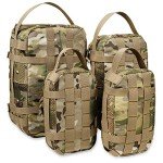 CASONMMAX 4 Set Tactical Packing Cubes ，Compressible Mesh Duffle Storage Bag,Portable Edc Molle Pouch Organizer. (MC)