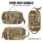 CASONMMAX 4 Set Tactical Packing Cubes ，Compressible Mesh Duffle Storage Bag,Portable Edc Molle Pouch Organizer. (MC)