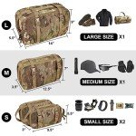 CASONMMAX 4 Set Tactical Packing Cubes ，Compressible Mesh Duffle Storage Bag,Portable Edc Molle Pouch Organizer. (MC)