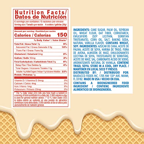 Bauducco Vanilla Wafers - Indulgent Vanilla Cream Layers