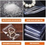 PVC Jewelry Pouches Clear Zipper Bags Anti Oxidizing Earrings Storage Bags for Storage Jewelry Packing Bags(100PCS 1.57 * 2.36 IN)