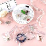 PVC Jewelry Pouches Clear Zipper Bags Anti Oxidizing Earrings Storage Bags for Storage Jewelry Packing Bags(100PCS 1.57 * 2.36 IN)