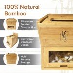 Definitive Solutions 2in1 Laundry Pods Container, Disposable Face Towel Holder & Dispenser, Dryer Sheet Holder, Cotton Ball Holder, Simple Storage & Organization, Durable All-Purpose Luxe Bamboo Box