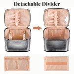 OCHEAL Travel Makeup Bag, Cosmetic Bags for Women Makeup Case Organizer Large Capacity Travel Toiletry Bag Storage Bags with Divider and Handle for Cosmetics Toiletries Brushes Tools- Black